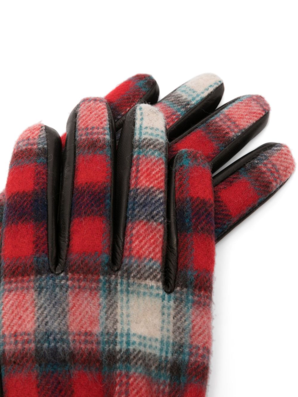 Dsquared2 plaid check-pattern knitted gloves - Zwart
