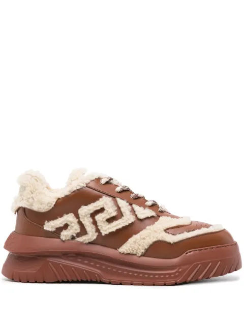 Versace Greca Odissea shearling sneakers