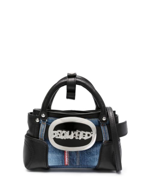 DSQUARED2 Belt denim-patchwork tote bag Women