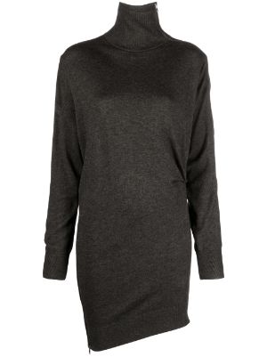 Nazae cable-knit mini sweater dress in grey - Isabel Marant