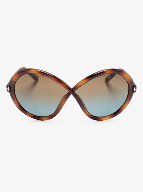 TOM FORD Eyewear Jada tortoiseshell butterfly-frame sunglasses