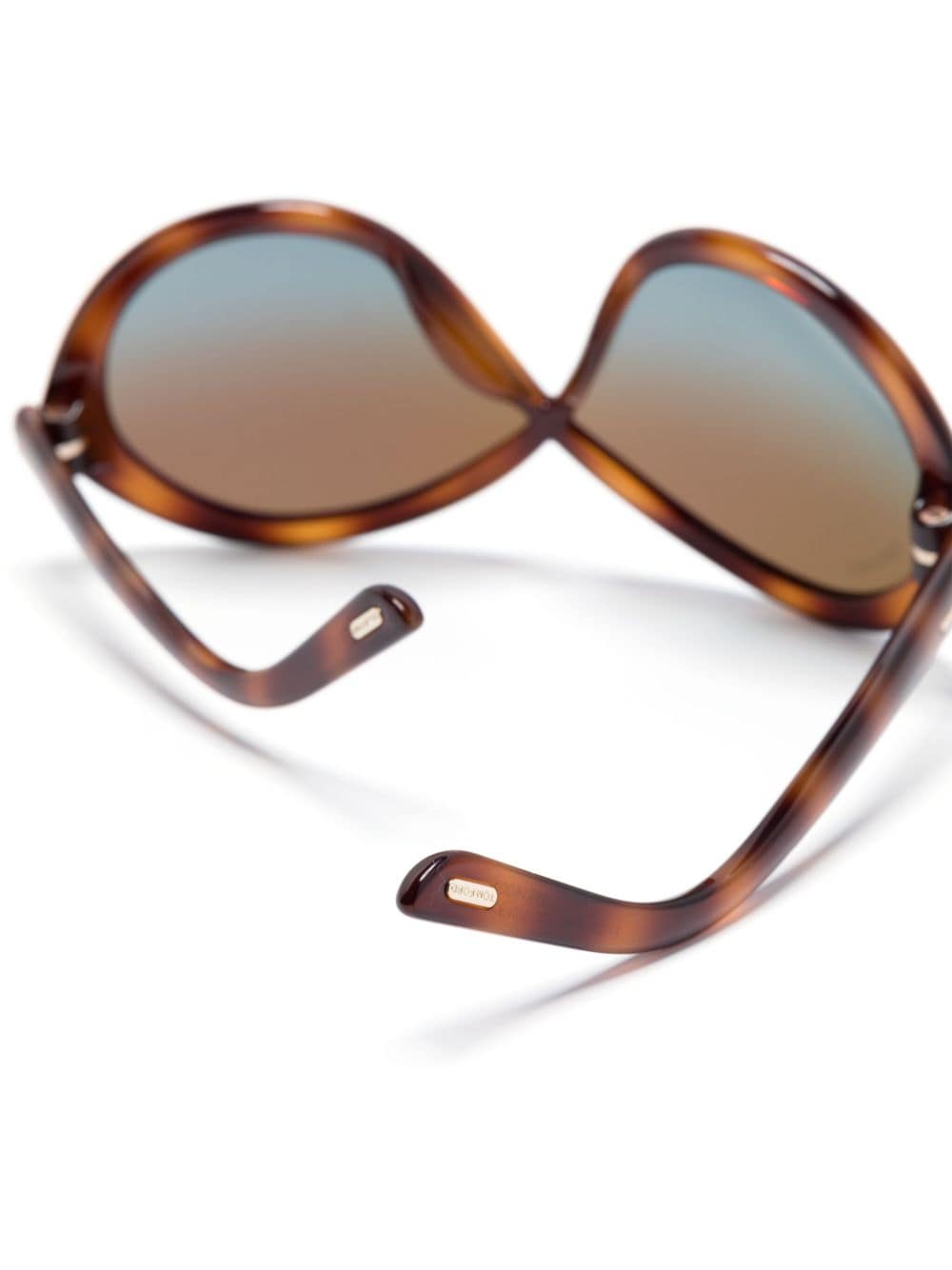 Shop Tom Ford Jada Tortoiseshell Butterfly-frame Sunglasses In Brown