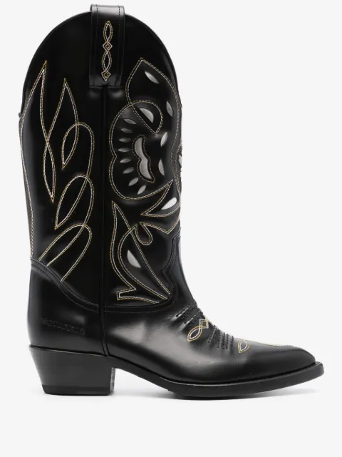 DSQUARED2 カットアウト レザーブーツ