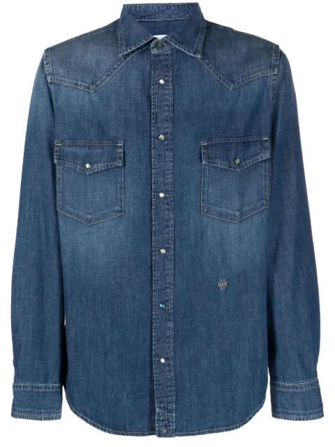 Jacob Cohën logo-embroidered denim shirt