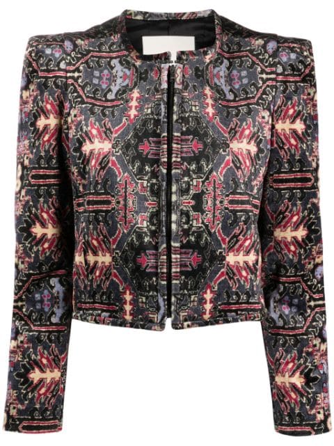 ISABEL MARANT Valian graphic-print cropped jacket