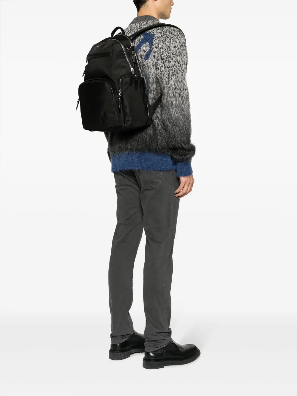 BOSS Highway logo-lettering backpack - Zwart