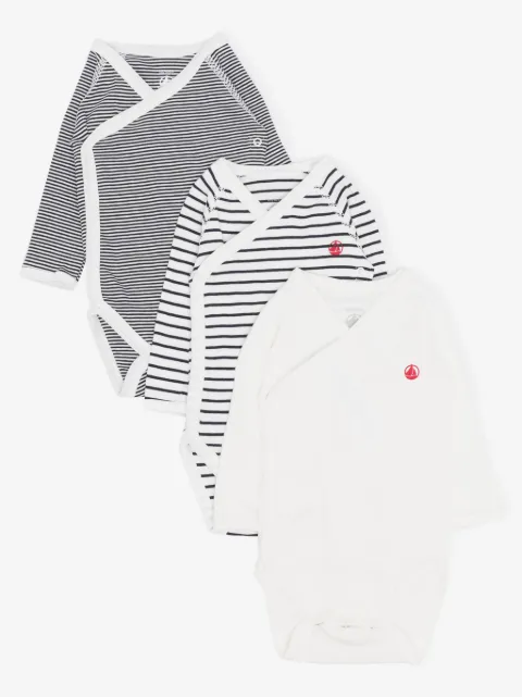 Petit Bateau striped cotton body set