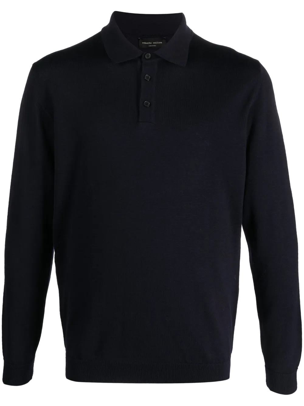 Roberto Collina merino wool fine-knit polo shirt