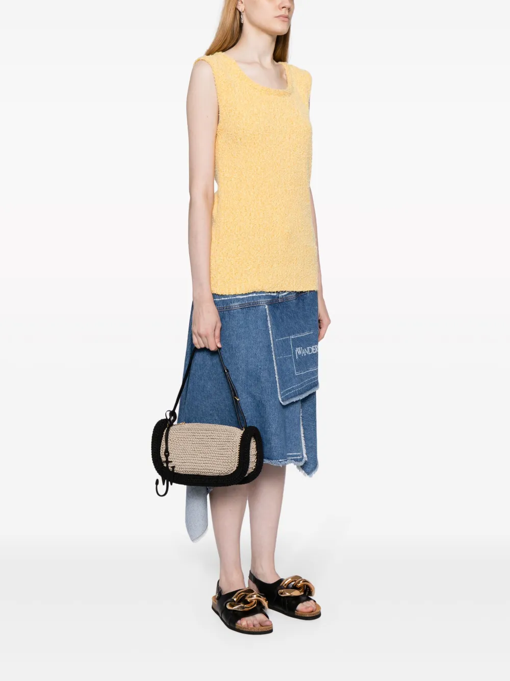 JW Anderson Bumper 15 gehaakte tas - Beige