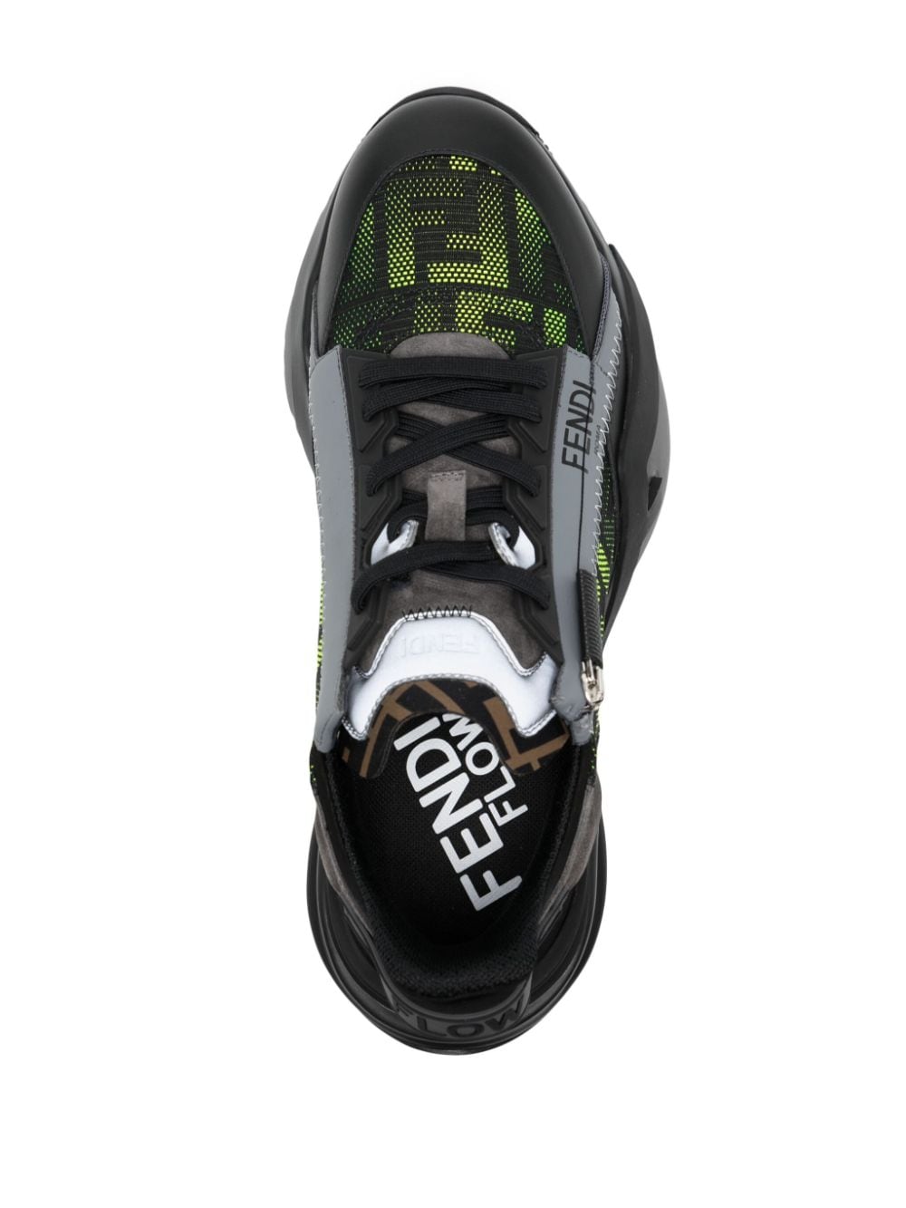 Shop Fendi Flow Logo-print Sneakers In Black