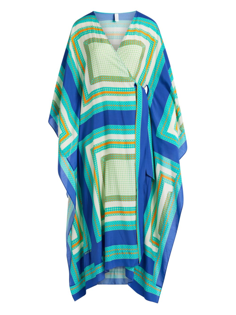 Simkhai Geometric-pattern Beach Dress In Green
