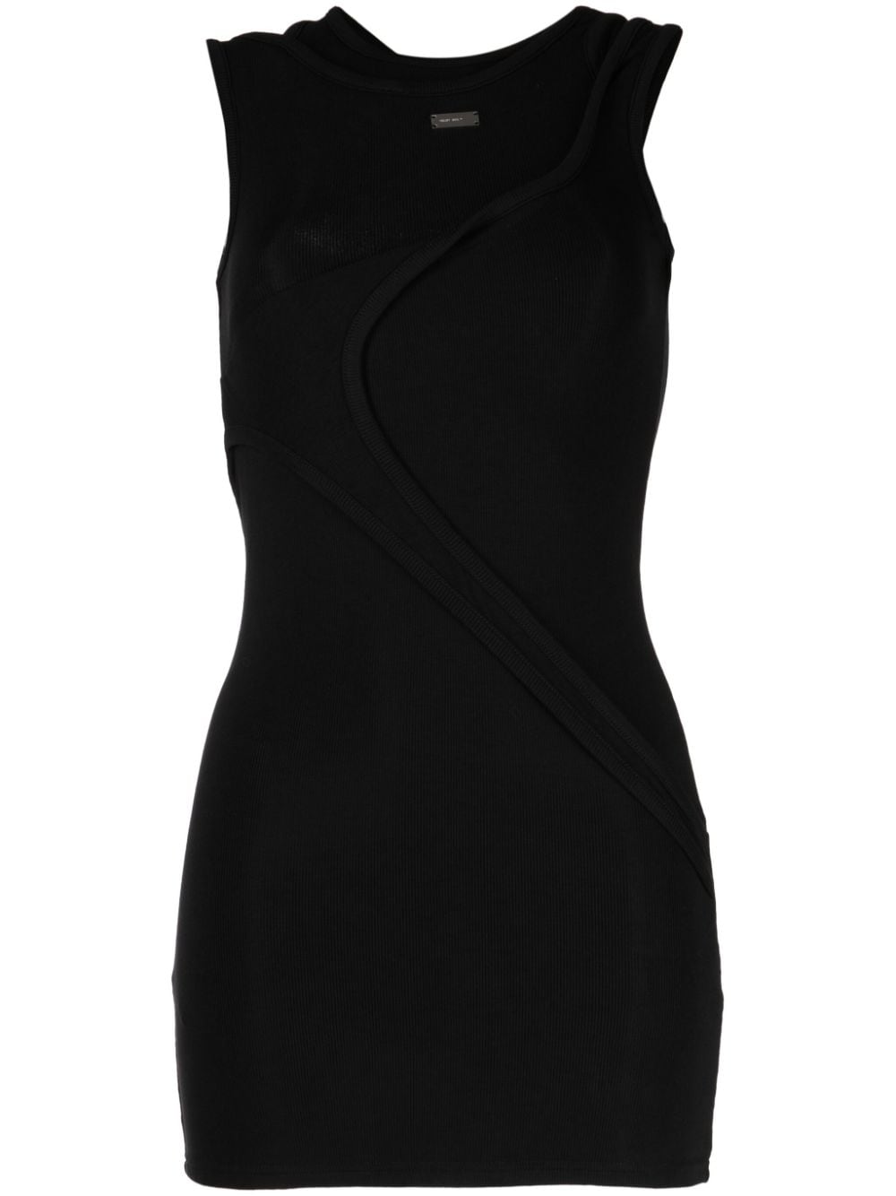 Heliot Emil Cut-out Detailing Ribbed-knit Dress In Black