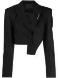 HELIOT EMIL logo-plaque peak-lapels blazer - Black