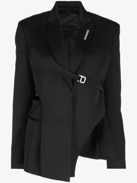 HELIOT EMIL asymmetrisk blazer med logoplade