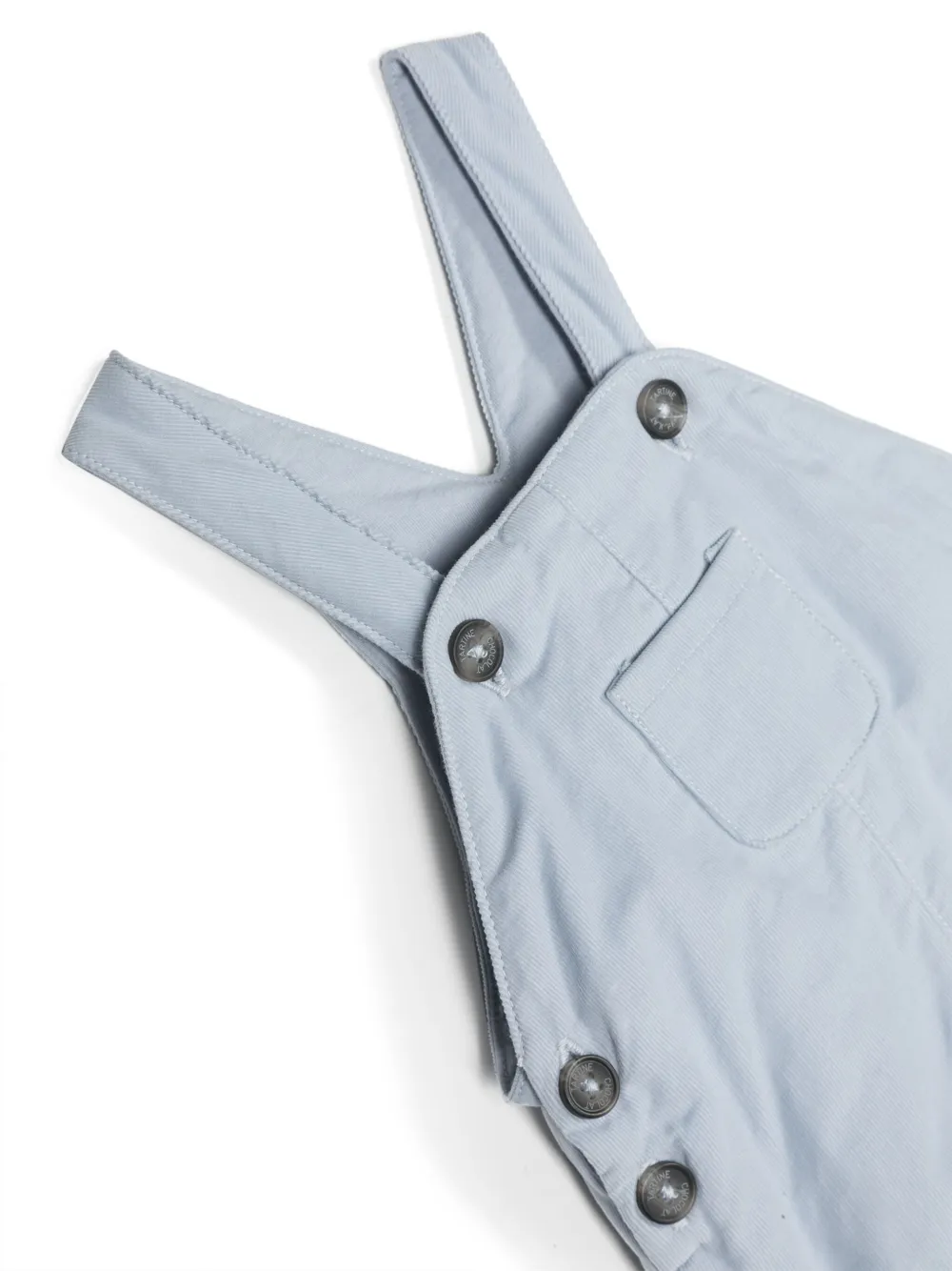 Tartine Et Chocolat Buttoned Cotton Dungarees In Blue