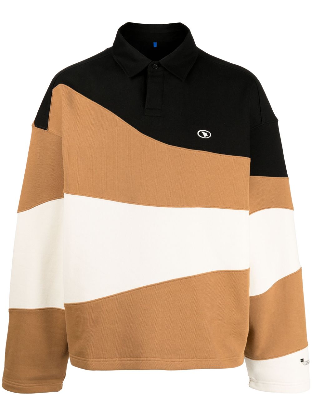 Ader Error Logo-patch Cotton Polo Shirts In Multicolour