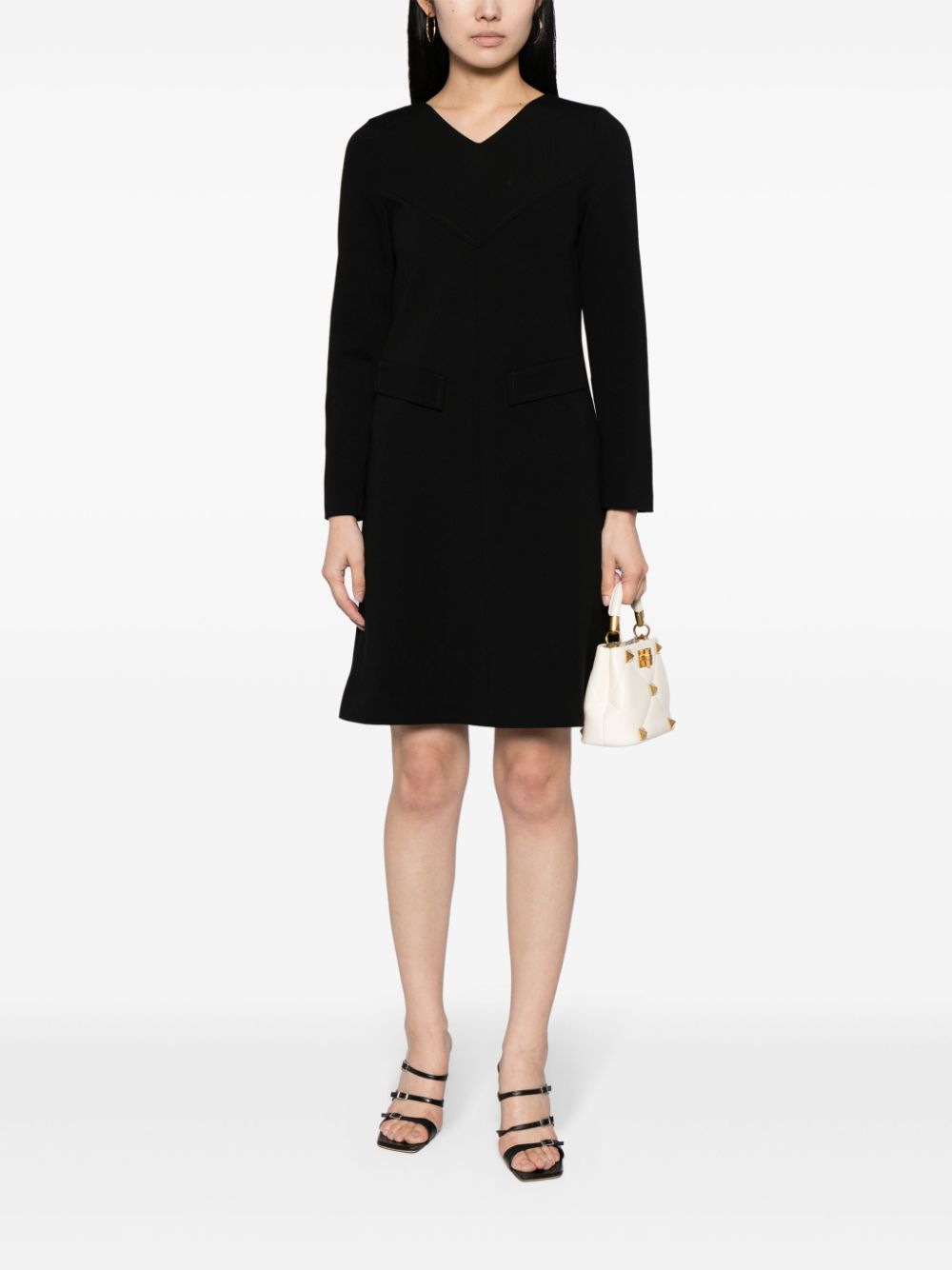 Shop Jane Sky V-neck Minidress In Black