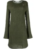 OUR LEGACY Two Face crochet-knit minidress - Green