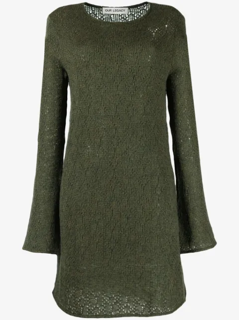 OUR LEGACY Two Face crochet-knit minidress