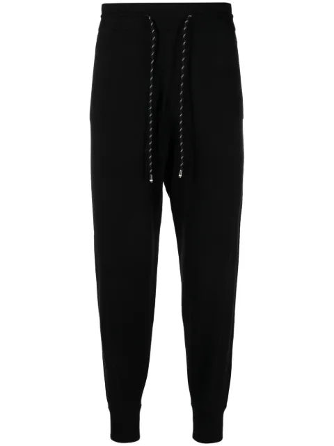 BOSS knitted cotton-blend tapered trousers