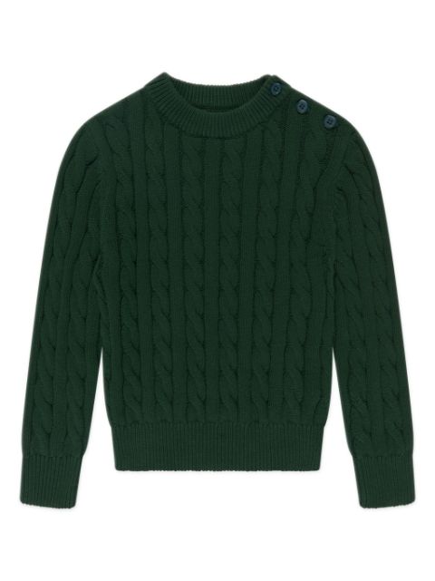 Rachel Riley cable-knit cotton jumper