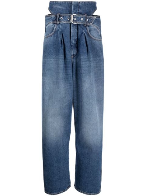Ssheena cut-out wide-leg jeans 