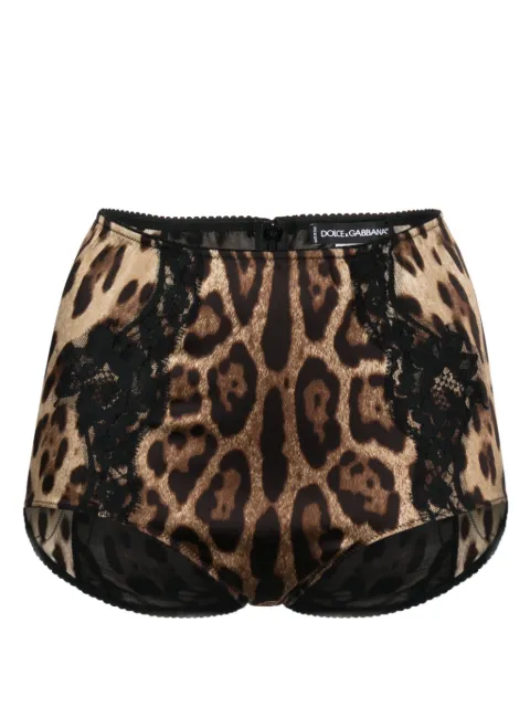 Dolce & Gabbana leopard-print high-waist briefs