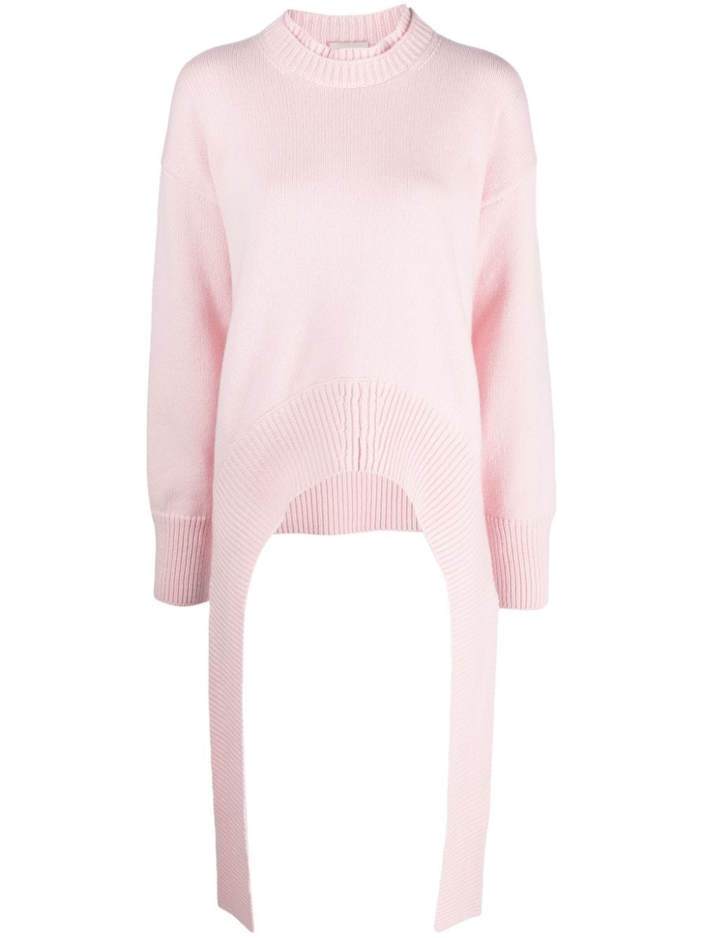 Shop Mrz Crew-neck Wool-cashmere Blend Jumper In Pink