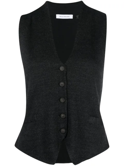 NELLS NELSON button-up V-neck waistcoat