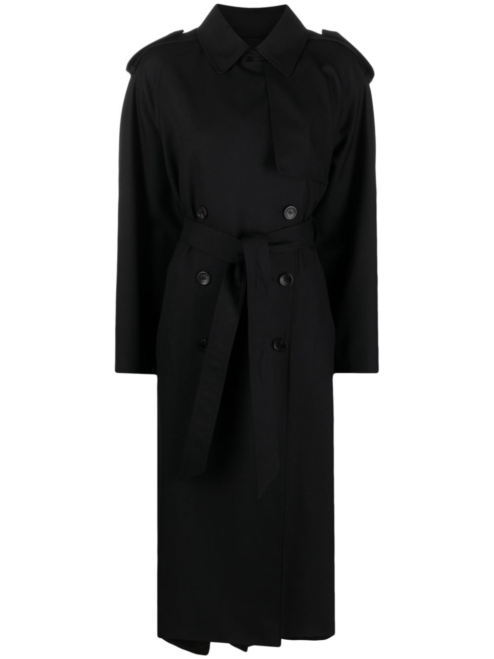 Isabel Marant Jepson Belted Trench Coat In Black