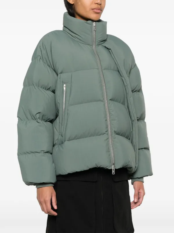 Y-3 x Y-3 Asymmetric Puffer Jacket | Green | FARFETCH
