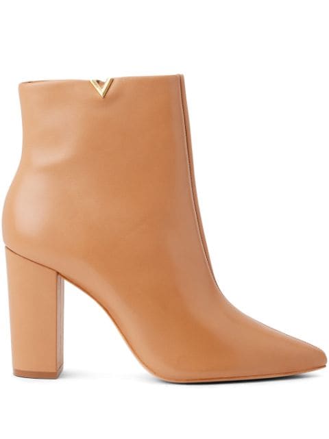 Schutz 90mm almond-toe leather boots 