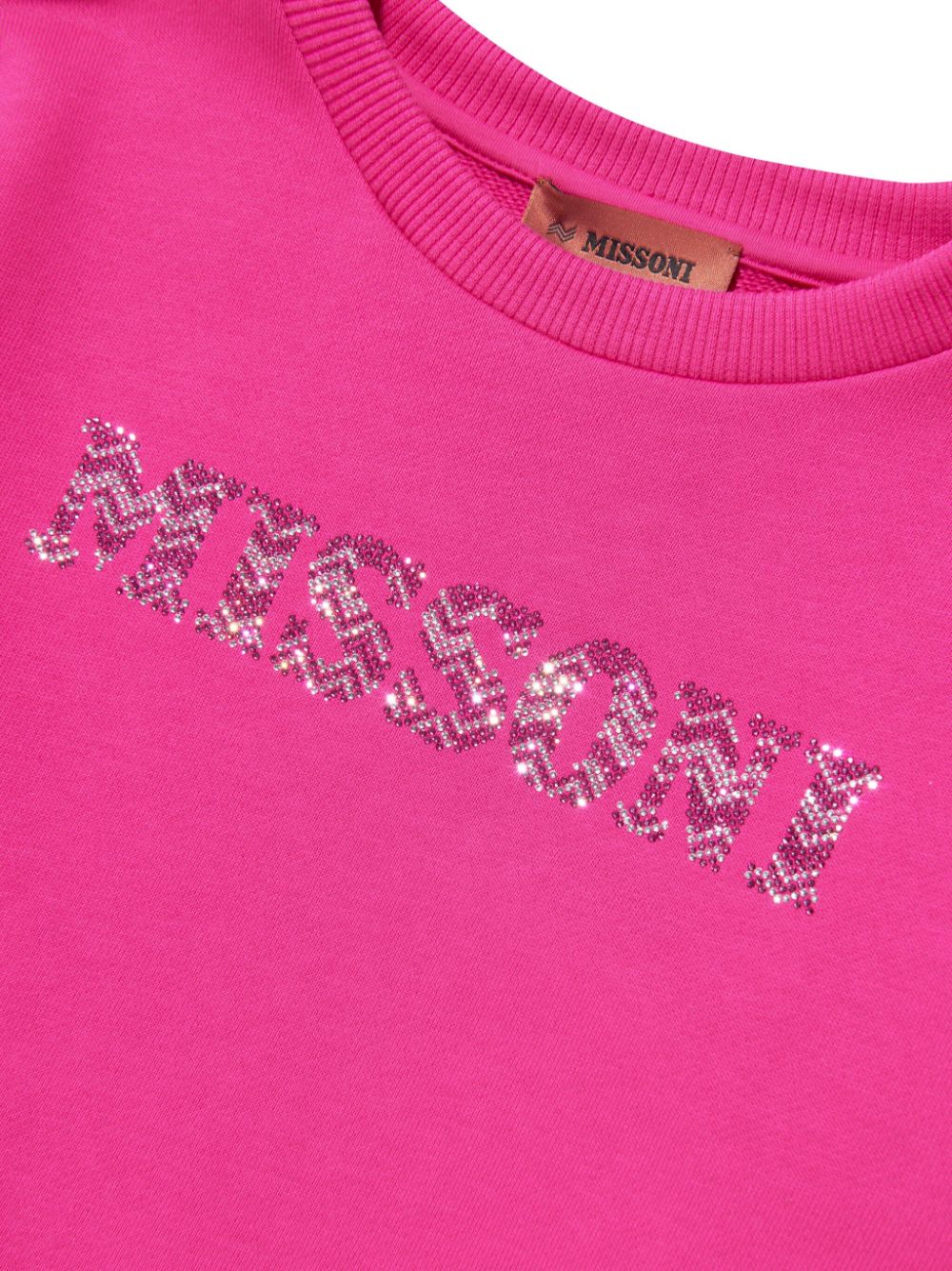Shop Missoni Logo-embellished Layered Minidress In Pink