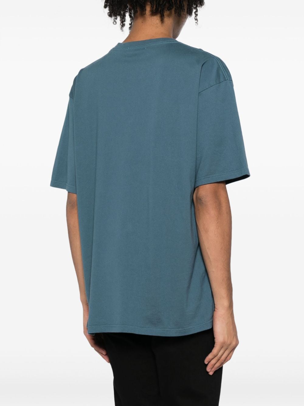 Shop Undercover Logo-print Cotton T-shirt In Blue