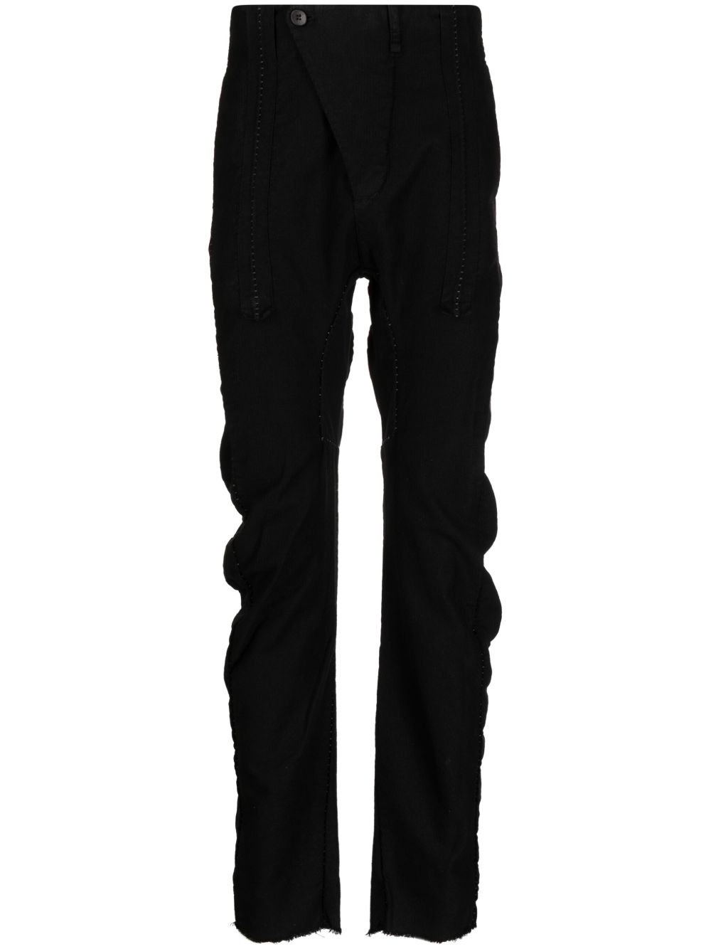 Masnada Gathered-detail High-waist Trousers In Black