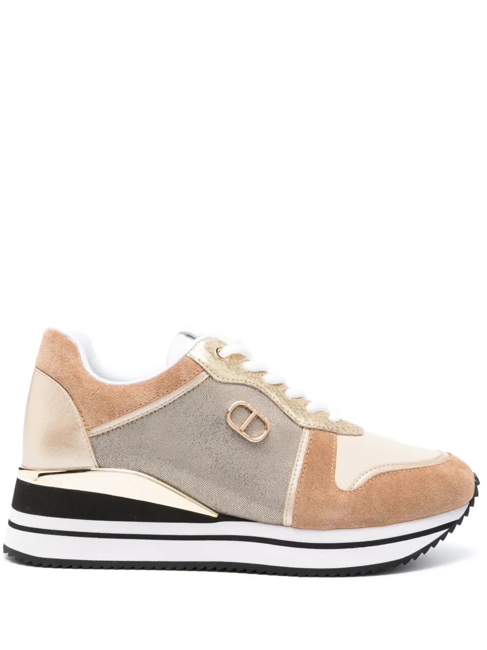 logo-plaque lace-up sneakers