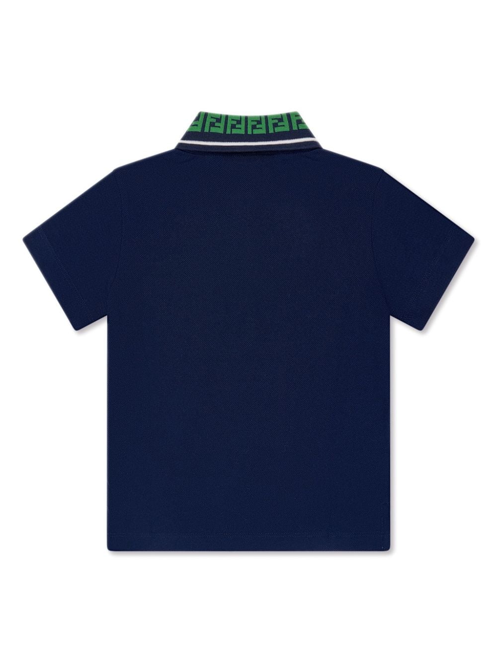 Fendi Kids Poloshirt met geborduurd logo Blauw