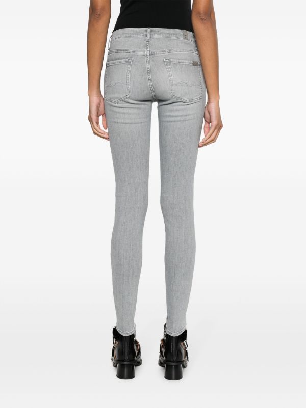 7 for all mankind grey store skinny jeans