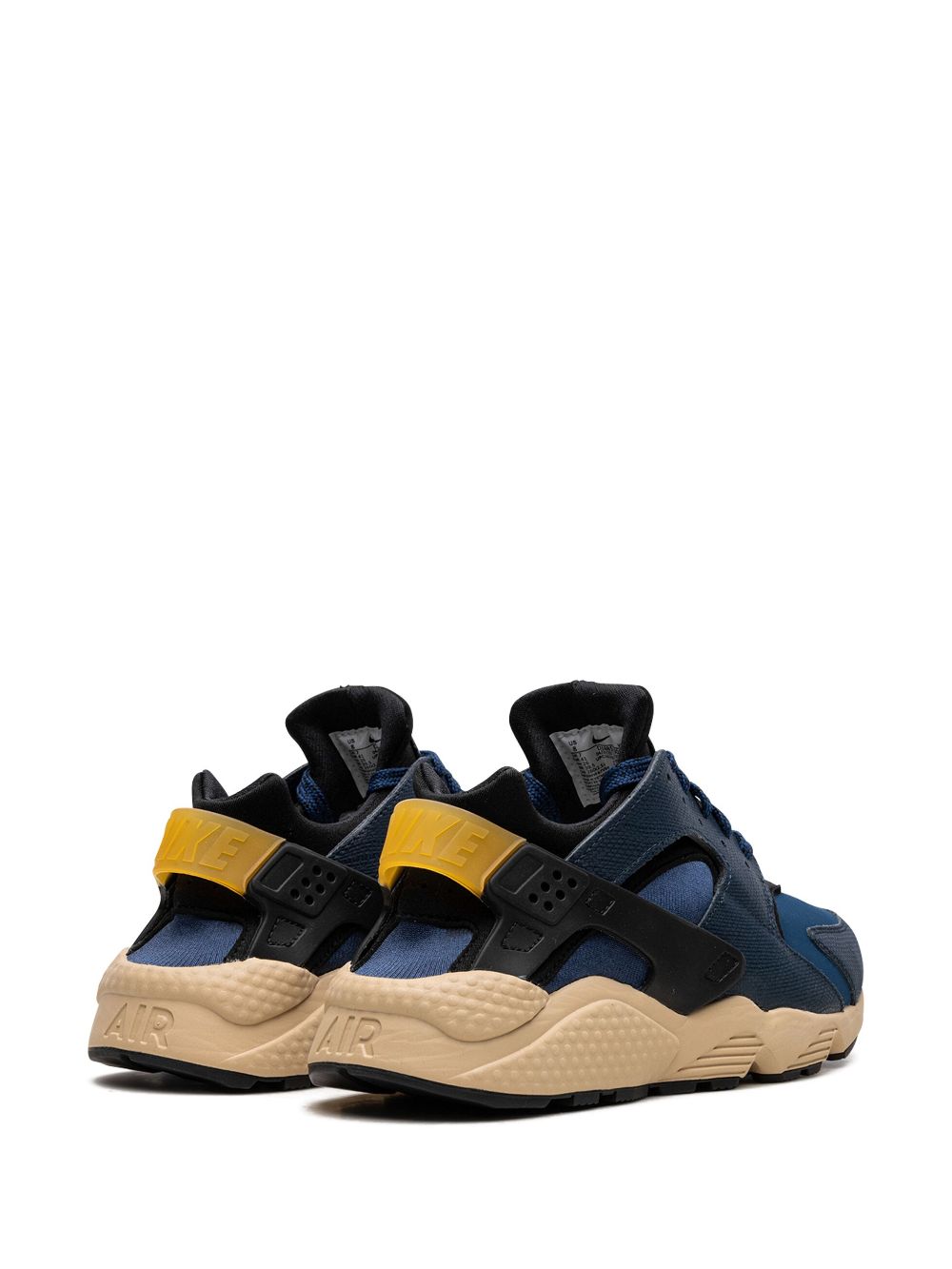 Shop Nike Air Huarache "black" Sneakers In Blue