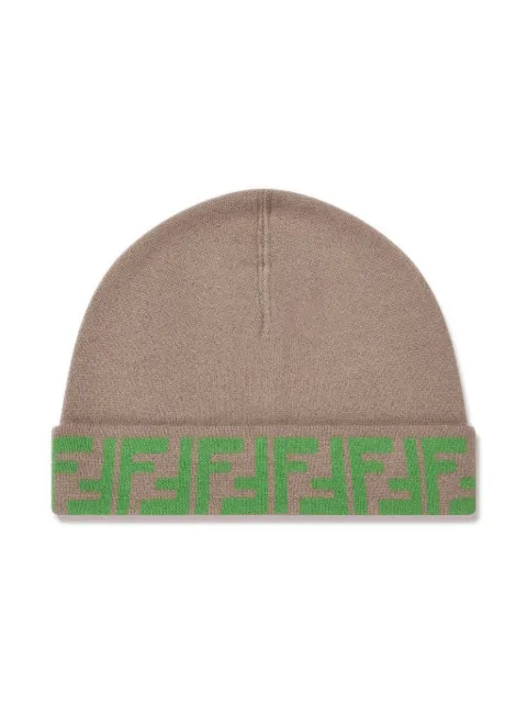 Fendi Kids Zucca-monogram knitted beanie