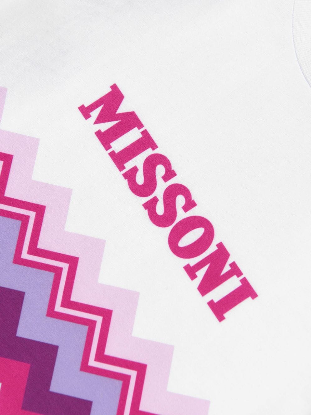 Missoni Kids T-shirt met zigzag-print Wit