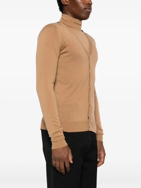 John Smedley Vネック カーディガン | ブラウン | FARFETCH JP