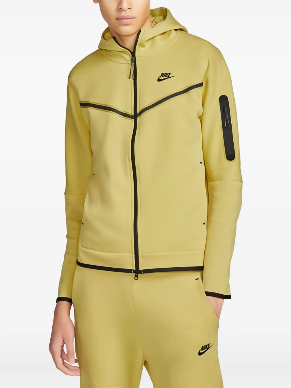 Nike Tech fleece zip-up hoodie - イエロー Nike Tech fleece zip-up hoodie - イエロー