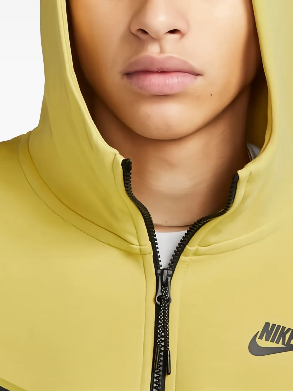 Nike Tech fleece zip-up hoodie Geel