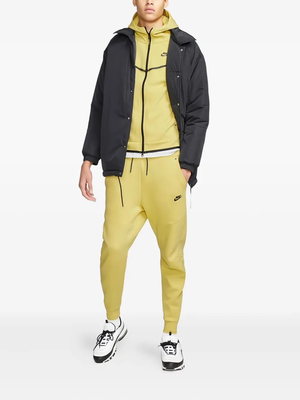 Nike Tech fleece zip-up hoodie Geel