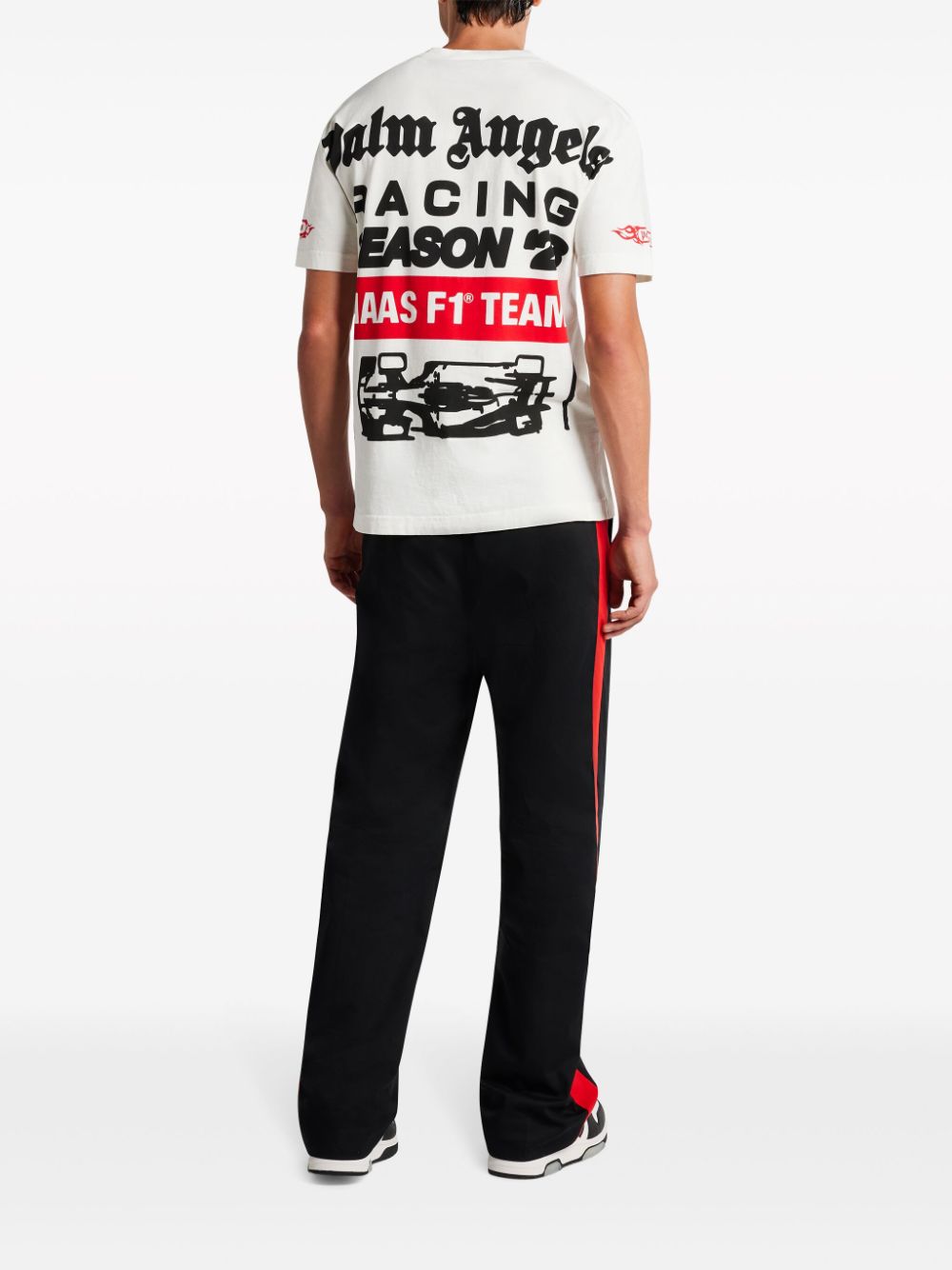 Palm Angels x MoneyGram Haas F1 Team Season '23 T-shirt - Wit