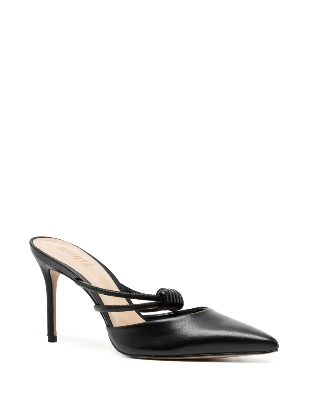 Schutz Lela 85mm leather pumps - Zwart