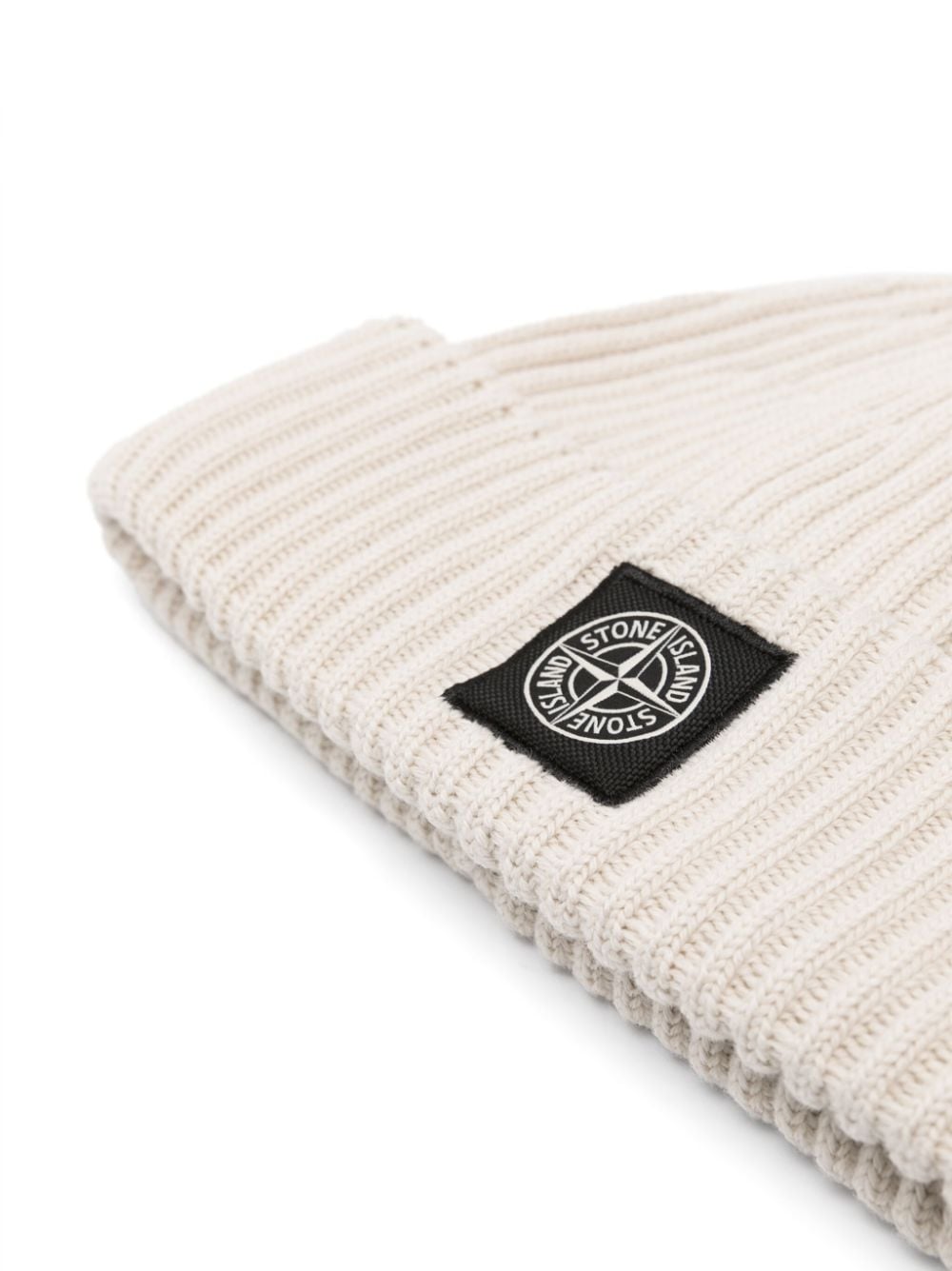 Image 2 of Stone Island Compass-motif ribbed beanie