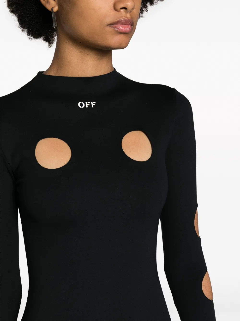 Off-White Uitgesneden mini-jurk Zwart