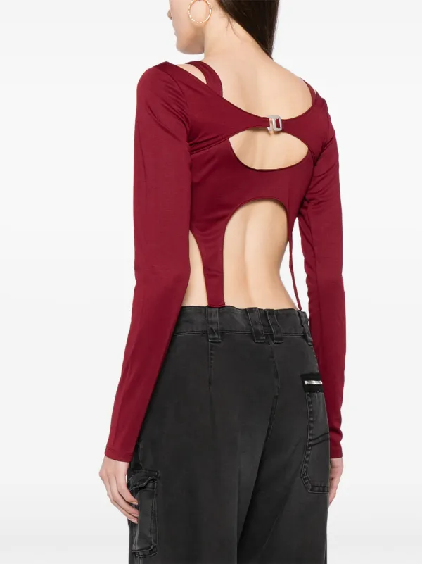 HELIOT EMIL レイヤード クロップド トップ | レッド | FARFETCH JP